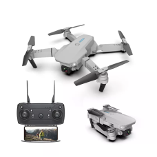 Квадрокоптер с камерой RC E88 PRO Gray - Мини дрон FPV игрушка для начинающего ребенка для обучения до 20мин полета