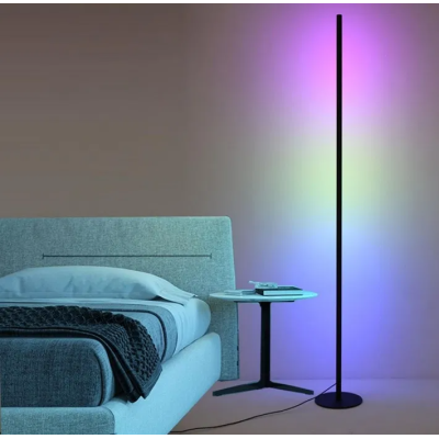 Угловой LED торшер 2 м RGB подсветка c Bluetooth Черный  Безкоштовна доставка по Україні