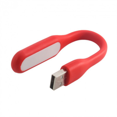 USB LED фонарик гибкий Red
