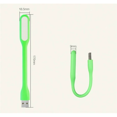 USB LED ліхтарик гнучкий Green