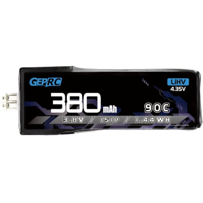 Аккумуляторная батарея GEPRC 1S 380mAh 90C – аккумулятор для дрона квадрокоптера с разъемом BT2.0 (2 шт.) 3.8 V