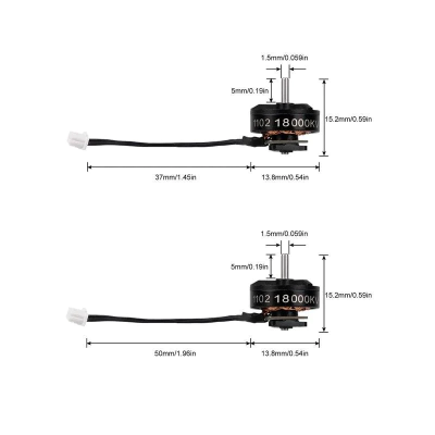 Набір безколекторних двигунів BetaFPV 1102 Brushless Motors 18000KV 37мм (4шт)