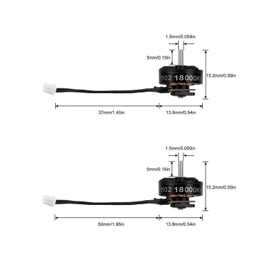 Набор бесколлекторных двигателей BetaFPV 1102 Brushless Motors 18000KV 37мм (4шт)