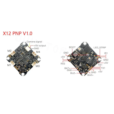 Полетный стек HappyModel X12 AIO 5 в 1 ELRS 2.4G – Контроллер полета для 1-2s FPV Дронов Whoop FC, ESC, VTX