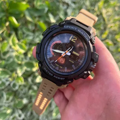 Часы мужские Skmei 1343 Black-Khaki