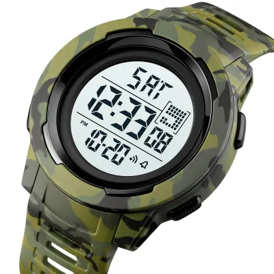 Годинник чоловічий Skmei 1731 Camo Green White