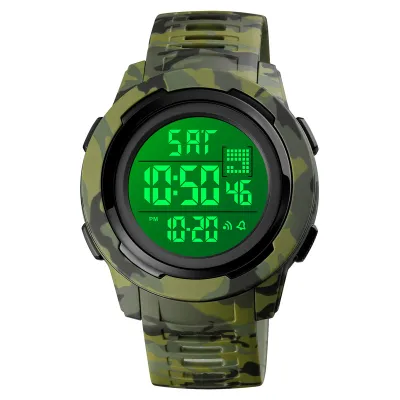 Годинник чоловічий Skmei 1731 Camo Green White