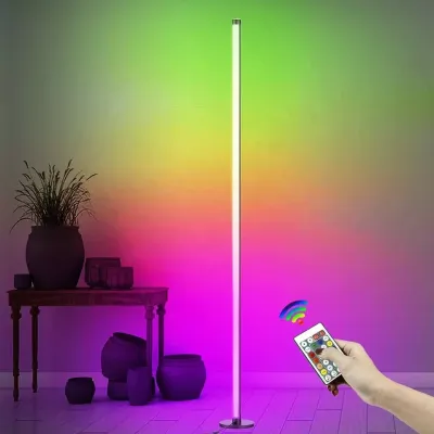 Лампа LED торшер на круглій підставці. чорний RGB 1,5м, сенсорний пульт Виробник Україна