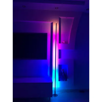 Лампа LED торшер на круглій підставці. чорний RGB 1,5м, сенсорний пульт Виробник Україна