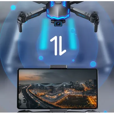 Квадрокоптер с HD камерами Drone X6 PRO - Мини дрон FPV Игрушка для ребенка 20мин обход помех 100м