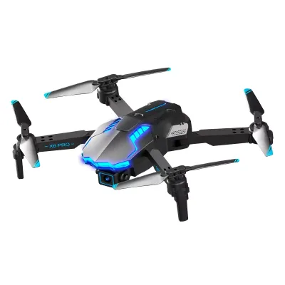 Квадрокоптер с HD камерами Drone X6 PRO - Мини дрон FPV Игрушка для ребенка 20мин обход помех 100м