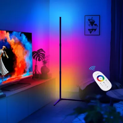 Угловая LED лампа торшер RGB лед ночник 1,5 м с пультом Наш Производитель Бесплатная доставка Украина